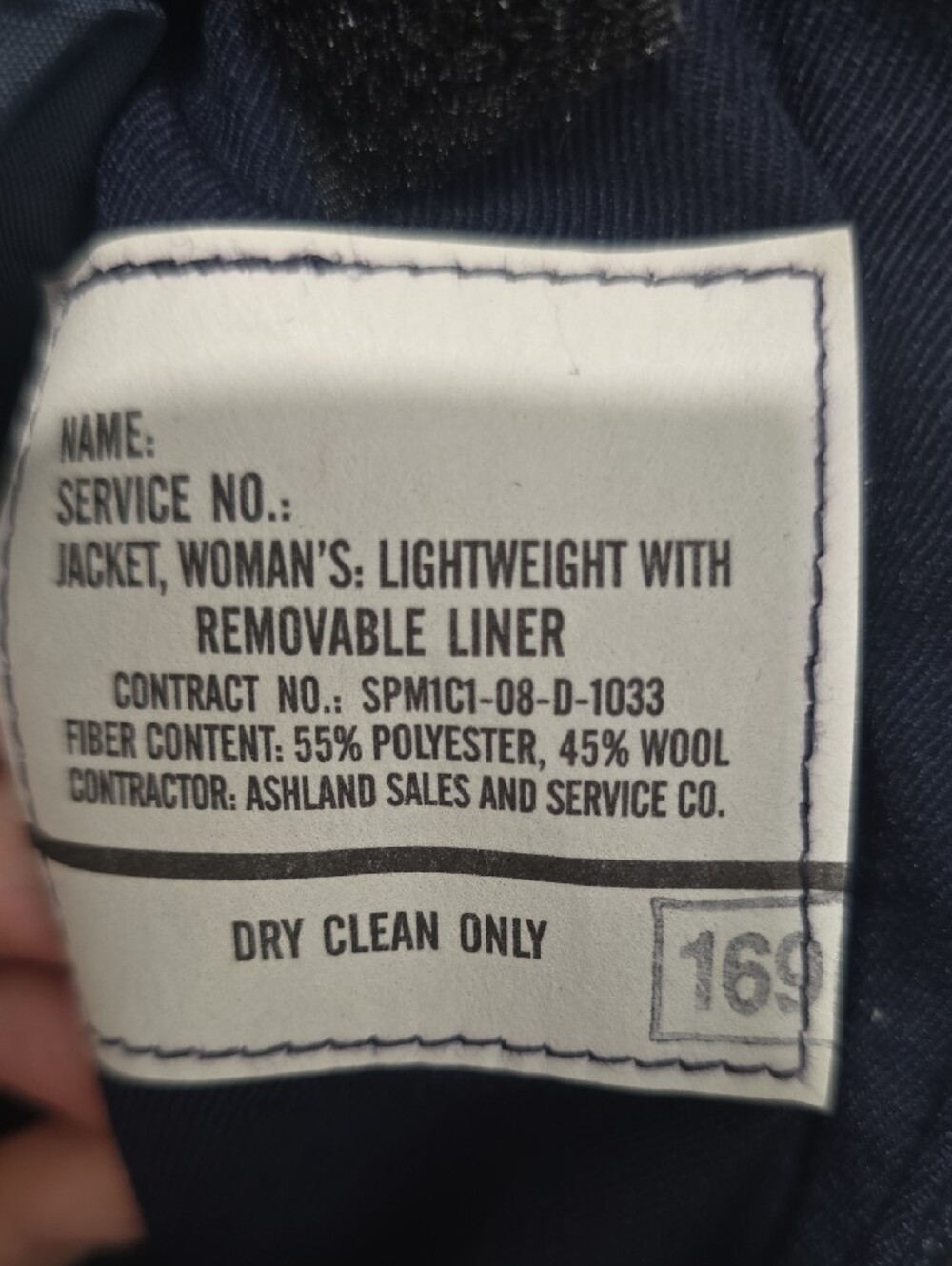 Air Force Woman's Light Weight Jacket With Removable Liner - Picture 3 of 3